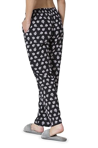 Image of Van Heusen Women's Printed Lounge Pants | Drawstrings & Side Pockets | Ultra Soft Fabric | Relaxed Fit | At home pyjamas | Everyday Comfort | Printed | Style 55306 | Available in Pack of 1 & 2