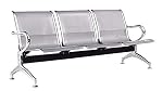 Da URBAN® Airport 3 Seater Three Seater Waiting Area Reception Chair (Silver)