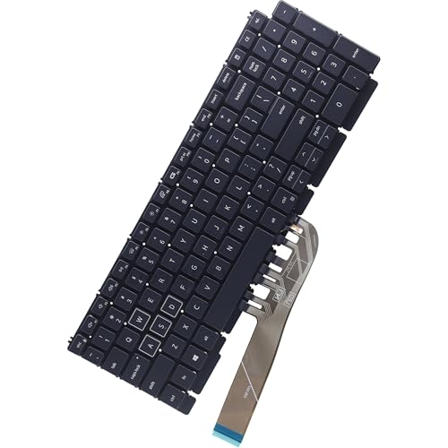 Deal4GO US-INTL ��o�b�N���C�g�L�[�{�[�h �����p Dell G15 5510 5511 5515 5520 5521 5525 5530 5535 �Q�[�~���O�m�[�g�p�\�R���p - �O���[&�u���b�N