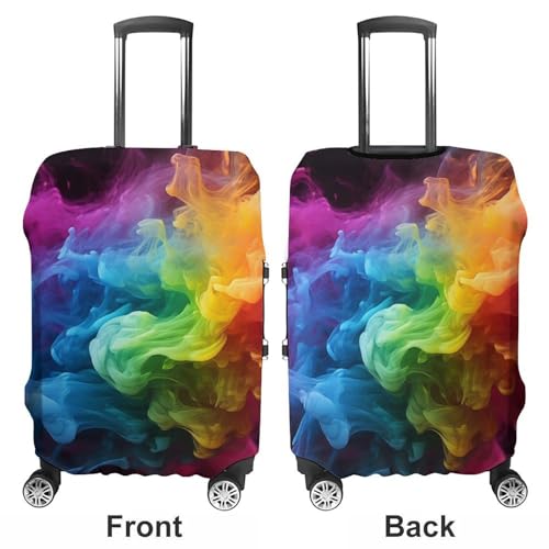 Rainbow Smoke Luggage Cover, Washable Elastic Suitcase Cover Protector Fit 18-32 Inch Luggage3