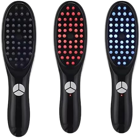 Escova Capilar Laser Anti Calvície Queda com LED Vermelho e Azul ...