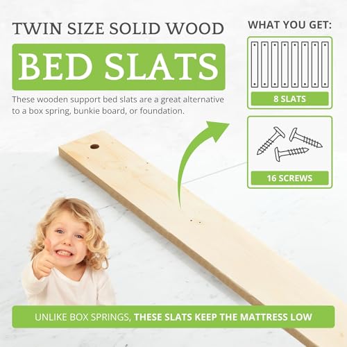 image for CC KITS Bed Slats for Twin, Full, Queen & King Sizes - Bed Slat Under 