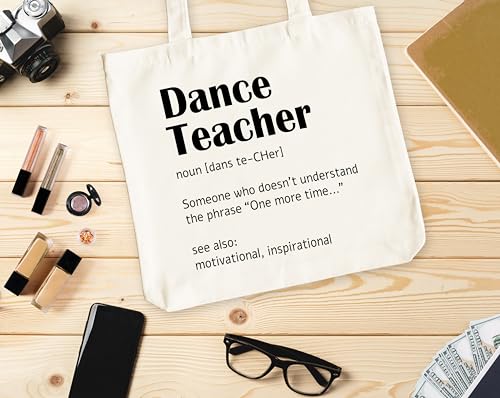 Bolso tote de lona para profesores, bolso con definición de profesor de baile, regalo de agradecimiento para profesores de baile, bolso para materiales docentes, regalos de jubilación para mujeres, regalo de bolso al hombro para profesores de baile -17 miniatura 4