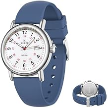 BUREI Nurse Watch, Large Clear Bold Number Dial, Soft Comfortable Silicone Band Fits Big Wrists, Luminous Hands, 3ATM Waterproof, Analog Quartz Casual Medical Watch for Nurses Doctors Students Men Women