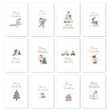 Incomparable : lot de 12 cartes de Noël de qualité supérieure pour répondre aux exigences les plus élevées. Magnifiques cartes qui expriment une appréciation particulière.