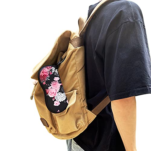 Image of Sunglasses Soft Case with Carabiner Ultra Light Neoprene Zipper Glasses Case