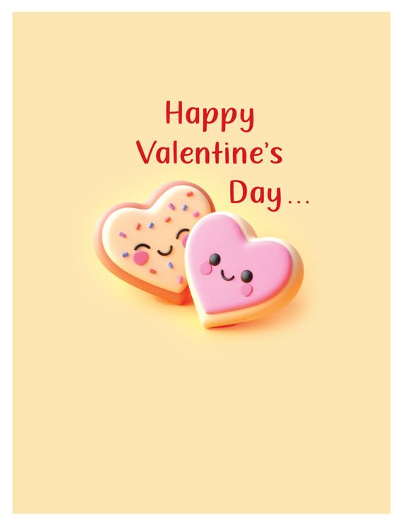 Piccadilly Greetings Valentine's Day Card - Open Happy Valentines Day - 8x6in - A50437