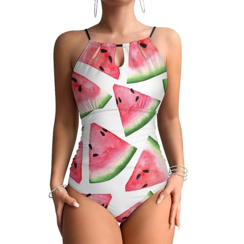 Maillots de bain une pièce monokini beachwear pastèque rose femme