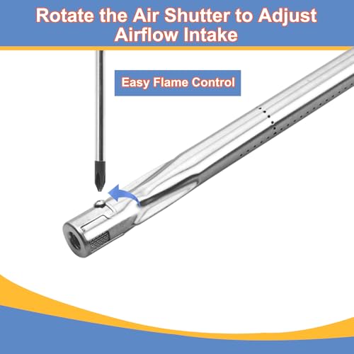 Repair Kit Replacement for Ducane 3 Burner 3100, 3200, 3400, 30400040, DUCHD1, 30500048, 30500602, DUCHP1 Gas Grill Stainless Steel Grill Burner Tube, Heat Plate Tent Shield, 17"
