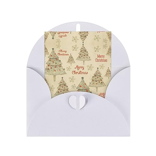 Cartes de vacances et d'amitié motif arbre de Noël, support papier nacré 10x15