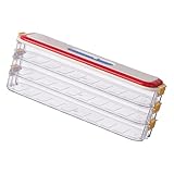 YROHGKPN Caja de congelador apilable con visión clara. Práctica construcción de plástico optimizada para espacios estrechos en el frigorífico. Recipiente transparente para congelador