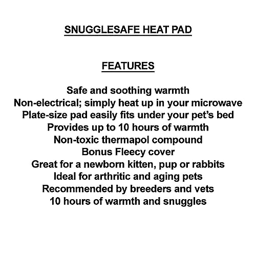 SnuggleSafe Hund Wärmeplatte mit Fleecebezug, kabellos (farblich sortiert), aus Polyethylen