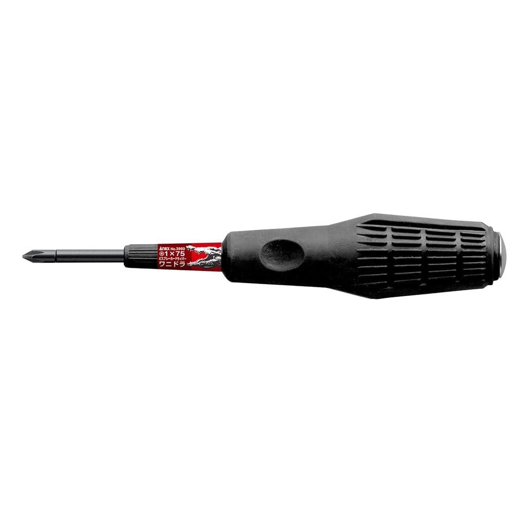 Anex Screwdriver, 4-Pack, Philips & Flat Head, Ergonomic, Stripped & New Screw Removal, Household & Woodworking Projects