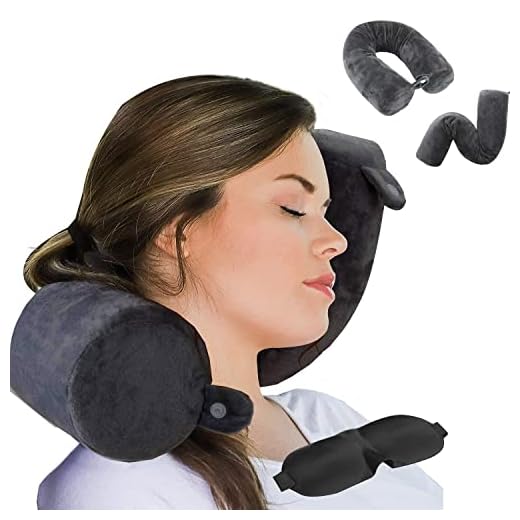 Twist Memory Foam Travel Pillow Neck,Chin,Shoulder,Lumbar and Leg Support for Adult Airplane Traveling,Bus,Train and Office (Black)