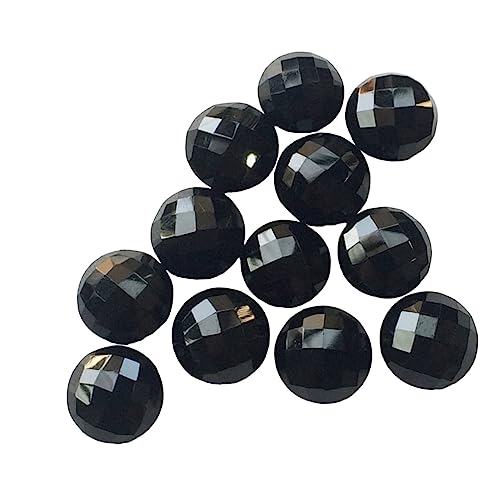 Pierre onyx noir 9mm pour créer vos bagues et pendentifs fait main femme