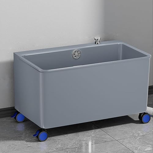 Évier utilitaire polyvalent en résine dense grise pour buanderie