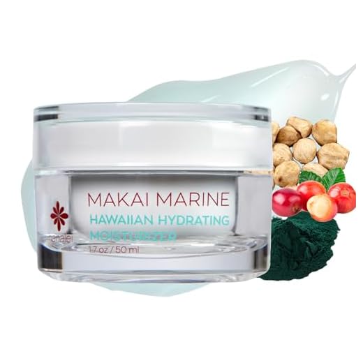 Hidratante facial Makai Marine Vegano e sem crueldade da Hanalei – Creme hidratante diário leve para todos os tipos de pele – Feito nos EUA com produtos botânicos havaianos e nutrientes marinhos (50 ml)