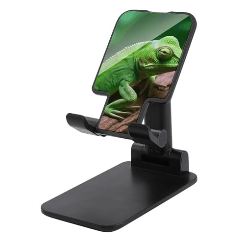 Support de téléphone pliable lézard vert réglable universel smartphone de bureau