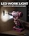 Pink Cordless Drill Set, VIWKO 20V Electric Power Drill for Women, Lightweight Electric Screwdriver Driver with Power Pack & Charger, 3/8