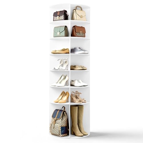 LEADZM Étagère à Chaussures rotative à 7 Niveaux, présentoir à Chaussures Rotatif à 360°,...