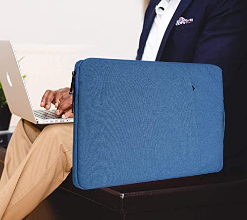Image of Dynotrek Zipper 15.6 inch Laptop Sleeve Case Cover with Charger Pouch Handle Computer Hand Bag Compatible for Most MacBook Pro 16 inch /15 inch Dell Lenovo HP Asus Acer Chromebook (Royal Blue)