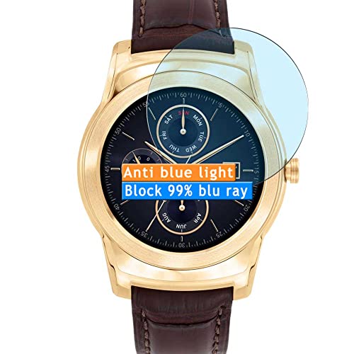 Vaxson 3-Pack Anti Blue Light Screen Protector, compatible with LG Urbane Luxe smartwatch Smart Watch TPU Film Protectors Sticker [ Not Tempered Glass ]