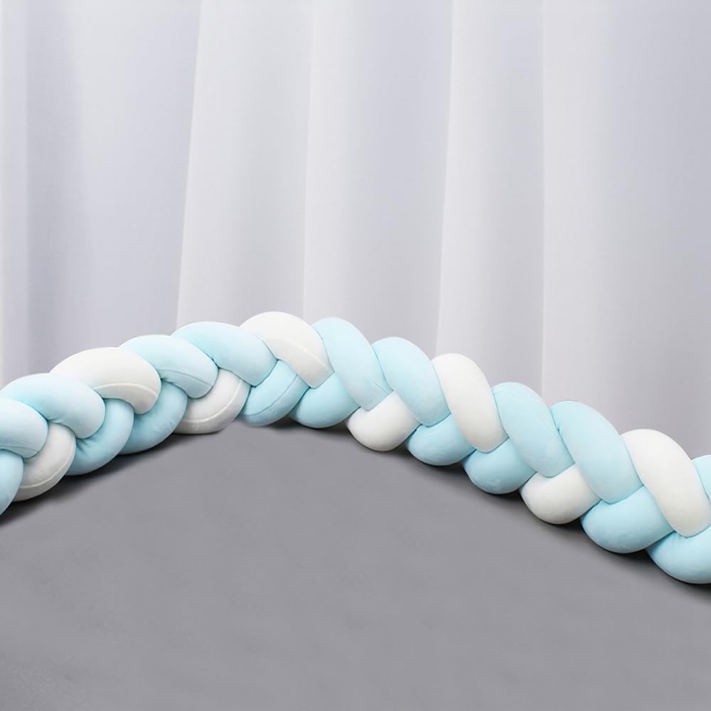 Cuscino Letto A Treccia - Decorativo E Morbido 150 Cm - Protezione Bordi Per Bambini - Foto 10