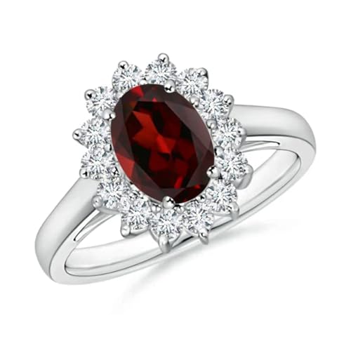 Bague cocktail grenat argent 925 femme anti-ternissement mariage
