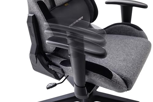 DXRacer 4.2 FD01 L/GN -New- Gaming-/ Büro-/ Schreibtischstuhl, mit Wippfunktion Gaming Stuhl Höhenverstellbarer Drehstuhl PC Stuhl Ergonomischer Chefsessel, grau-schwarz