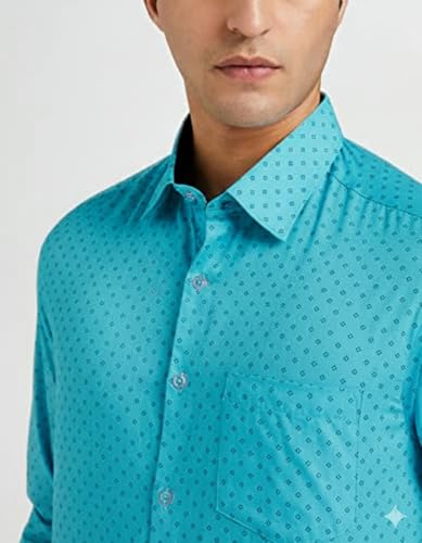 Image of Diverse Men's Cotton Printed Full Sleeve Regular Formal Shirt