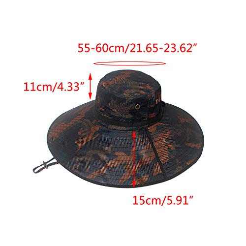 Men Large Bucket Hat Outdoor 50 for Sun for Camouflage Waterproof Foldable4