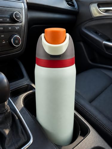 Image of HomeCloud 1200ML Stainless Steel Water Bottle - Double-Wall Vacuum Insulated, Leakproof Straw Lid, BPA-Free Reusable Travel Flask with Two-Way Spout for Gym, Office & Outdoor Use (S Mint Grey)
