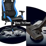 Black Gaming Chair Mat for Hardwood Floor Anti-Slip, Round Office Computer Carpet for Teen Bedroom Decor, Office Gaming Room, Round 47" - Image 4