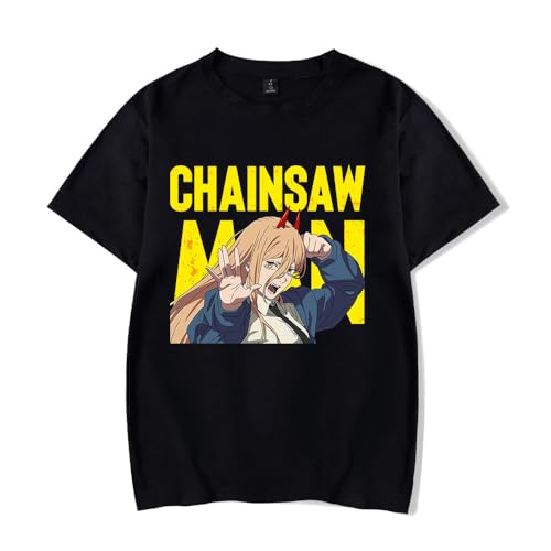 LKY STAR Anime Chainsaw Man T-Shirt Cotton Unisex Denji Pochita Short Sleeve Tops Men Women Casual Costume