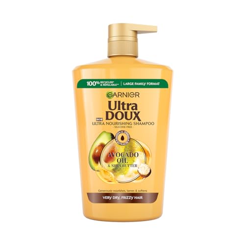 Garnier Ultra Doux Avocado Oil & Shea Butter Nourishing Shampoo For Very Dry & Frizzy Hair - 1000 ml