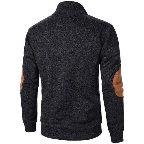 Men Autumn Winter Knitted StCollar Long Sleeve Casual Sweater2