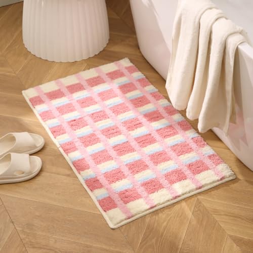 GIB Bathroom Rugs 24"x16", Extra Soft Absorbent Bath Mat for Bathroom Floor