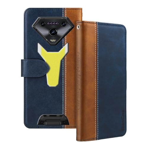 Shantime ���U�[�t���b�v�P�[�X Ulefone Armor 34 Pro+ �Ƃ̌݊������� �J�[�h�z���_�[�t�� RFID�u���b�N �}�O�l�b�g�L�b�N�X�^���h �X�����t�B�b�g �r�W�l�X�ی�J�o�[(�u���[)