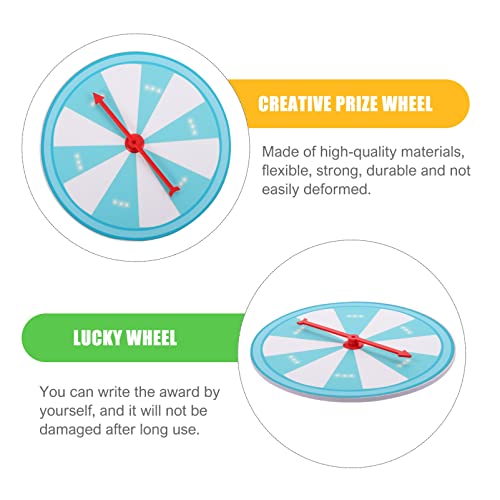 VALICLUD 7.5 Inch Spin Wheel Lottery Turntable Prize Wheel for Trade Shows Classrooms Events Blue Spinning Game