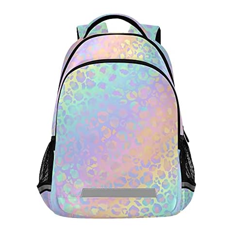 ALAZA Rainbow Leopard Print Backpack Purse Cover