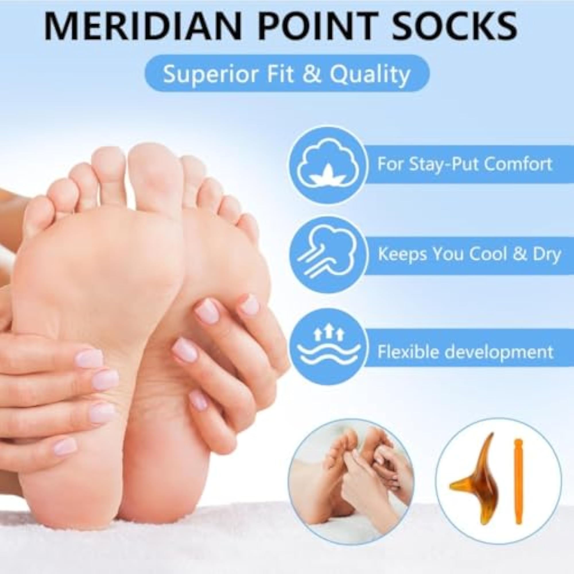 Acupressure Reflexology Ankle Socks, Trigger Point Massage