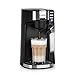 KLARSTEIN Baristomat - Cafetière automatique 2-en-1, Buse à lait intégrée 350 ml, 1435 W, 6 programmes, café, thé, cappuccino et latte macchiato - noir charbon