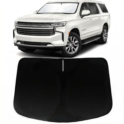 PAIMOHO Windshield Sun Shade for Chevy Chevrolet Suburban 2021-2025, Car Front Window Sunshade with 240T Sun Visor Protector Blocks UV Rays Heat Sun Shield Accessories