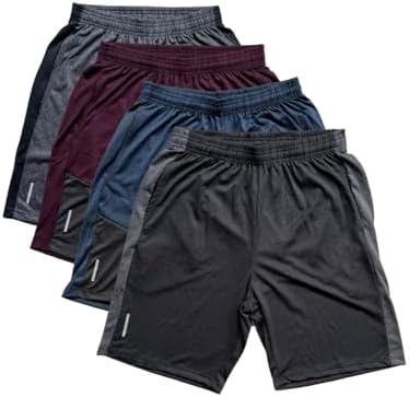 Genérico Kit 4 Shorts Masculino Dry Fit Academia Fitness Com Bols...