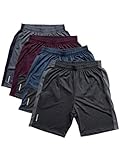 Genérico Kit 4 Shorts Masculino Dry Fit Academia Fitness Com Bolsos Malha Fria (BR, Alfa, G, Regular, Regular, 1 De Cada Cor)