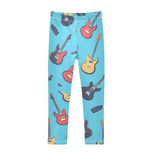ZZKKO Girls Leggings Guitar Toddler Girls Clothes Leggings for Girls Toddler Girls Leggings 3-4T