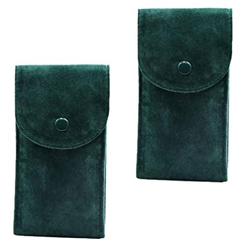 VILLCASE Watch Storage Pouch 2PCS-Travel Watch Pouch Flannelette Fabric Watch Pouch Durable Jewelry Storage Pouch Watch Storage Bag for Travel Outdoor Cover