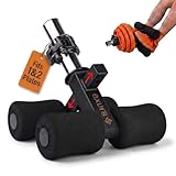 Exura Tib Bar Adjustable Tibialis Trainer for ATG & Knees Over Toes, Fits 1” and 2” Plates, Tibialis Bar for Shin, Ankle & Lower Leg Strength, Calf Raise & Leg Extension Workouts