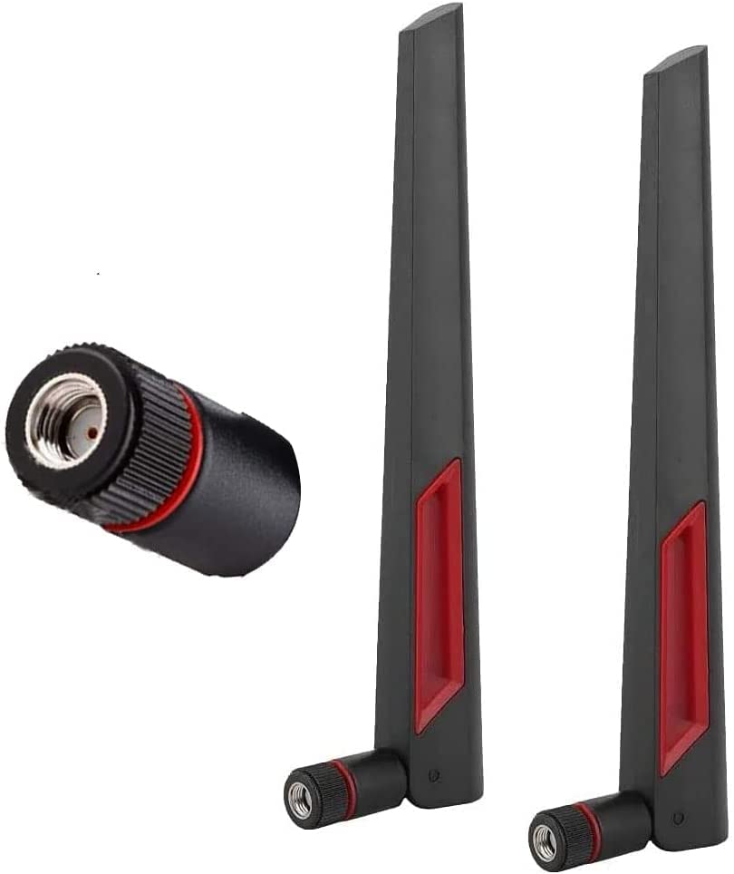 WiFi Antenna Dual Band 2.4GHz 5.8GHz 8 DBI RP-SMA Router for PCI-E WiFi Network Card USB Wireless Adapter Security IP Camera and ASUS RT-AC68u 2Pack