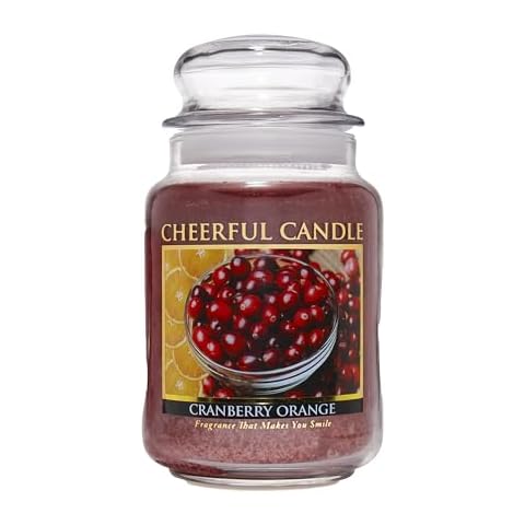 A Cheerful Giver - Cranberry Orange Scented Glass Jar Candle Cover